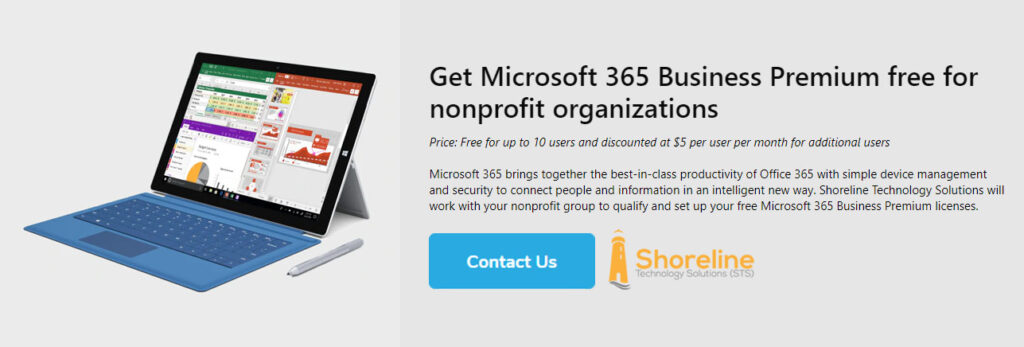 microsoft 365 pricing for nonprofit