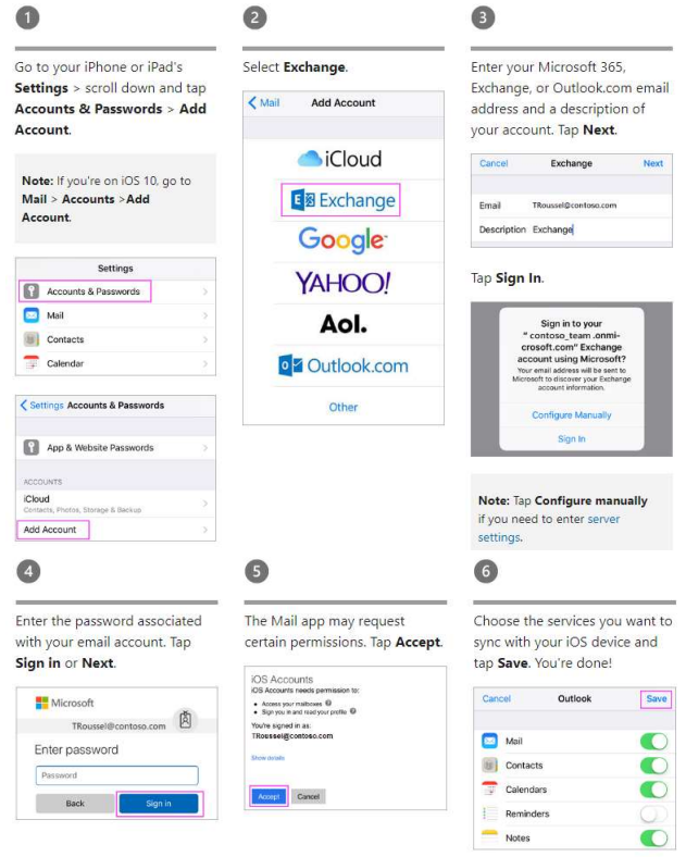 Set Up A Microsoft 365 Exchange Or Email In The Ios Mail